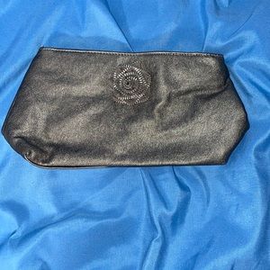 PRICE DROP!! Lancôme. Grey Faux Leather with Rose Accent Clutch.
